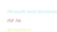 Download questionnaire here:       Microsoft word document       PDF file       Spreadsheet